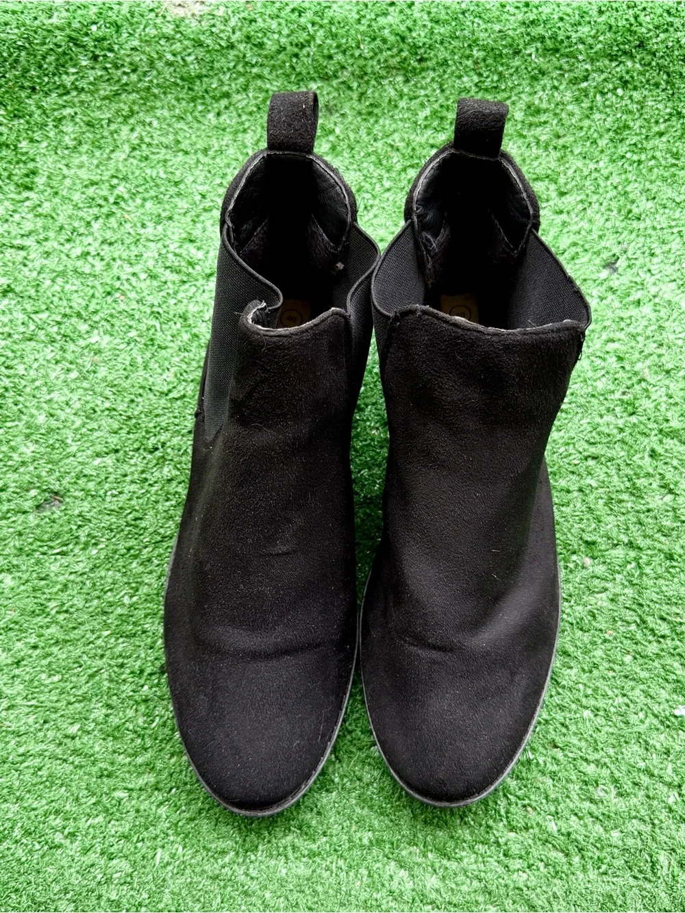 Black Suede Chelsea Ankle Boots Women's EU 40 / US 9-9.5 Pull-On Booties